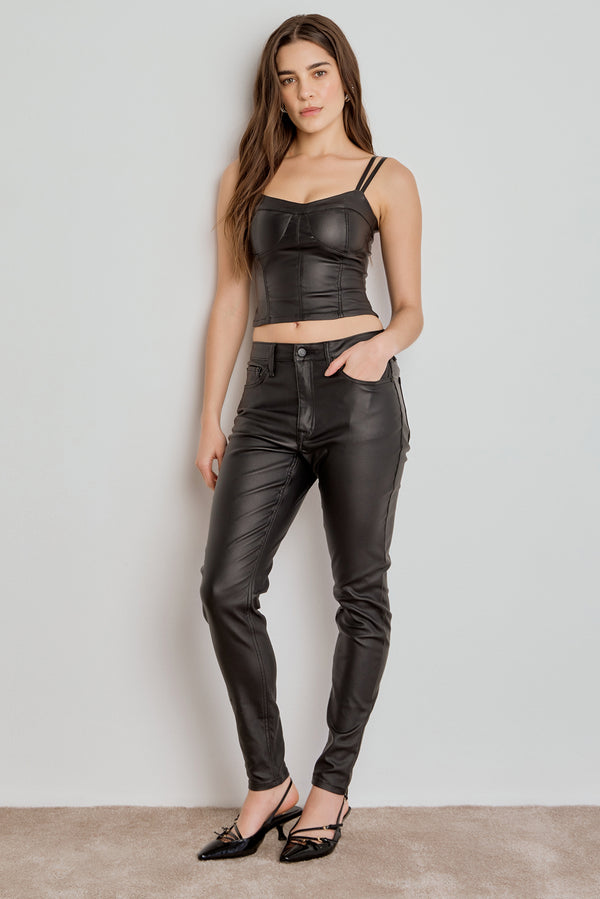 CORPETE FEMININO ALÇAS RESINADO - PRETO