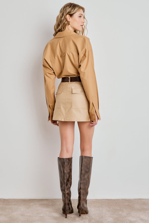 SAIA FEMININA CARGO RESINADA - AREIA