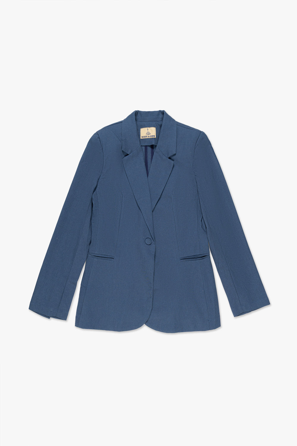 BLAZER ALONGADO BASICO - AZUL SEA