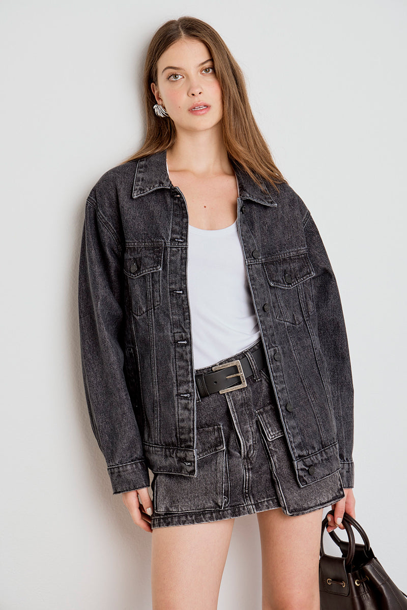 JAQUETA RELAXED JEANS