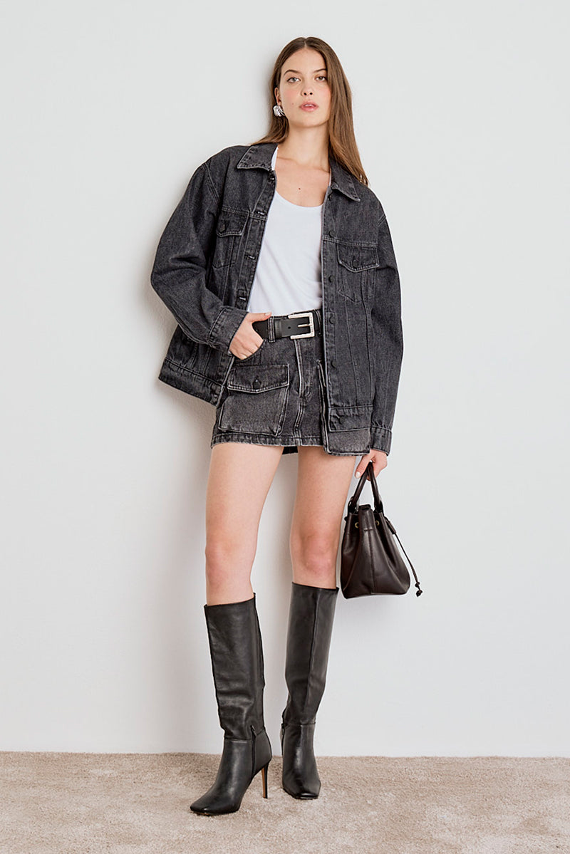 JAQUETA RELAXED JEANS