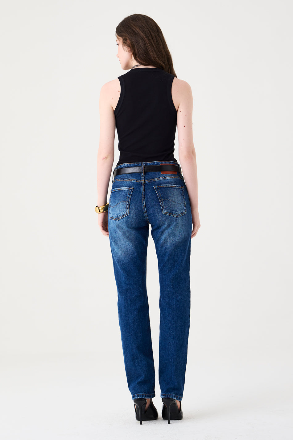 CALÇA TINA FEMININA LOW RISE JEANS MÉDIO