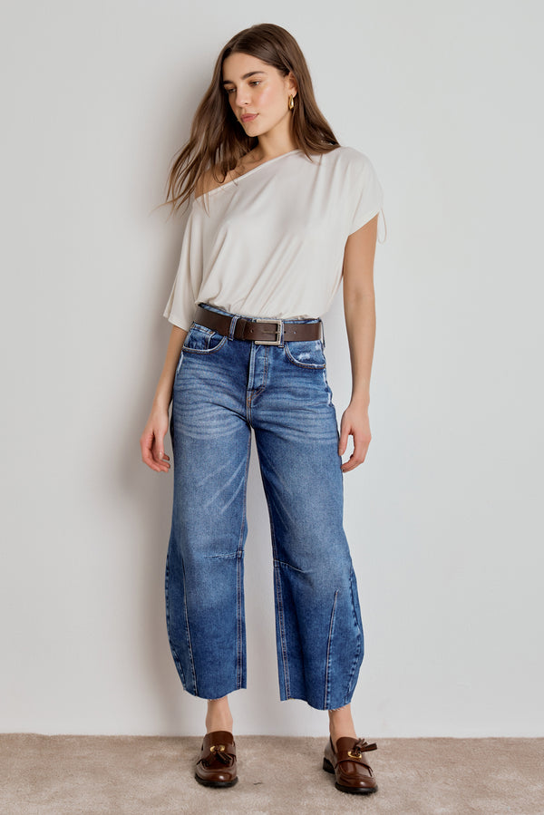 BLUSA FEMININA GLOW OMBRO CAIDO - OFF WHITE