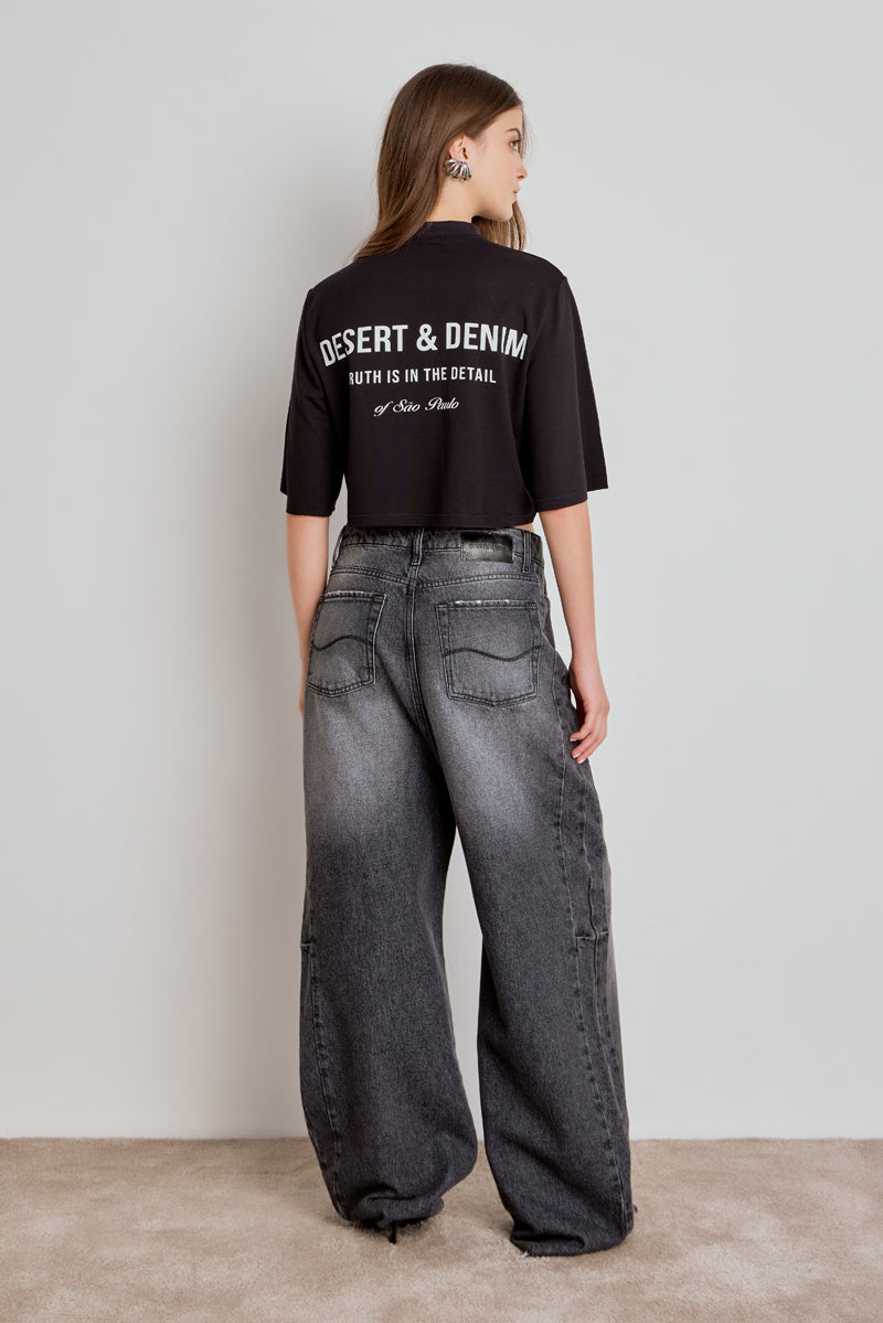 T-SHIRT FEMININA CROPPED DESERT&DENIM
