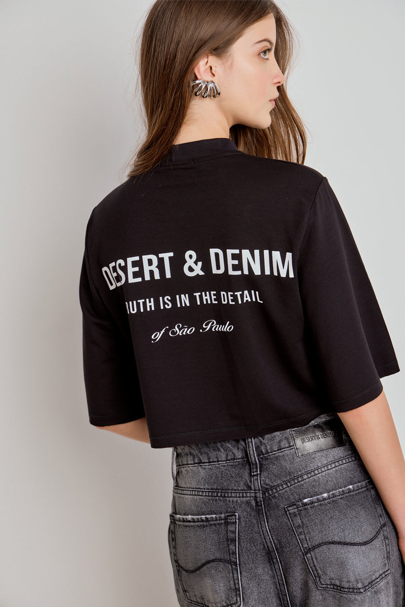 T-SHIRT FEMININA CROPPED DESERT&DENIM