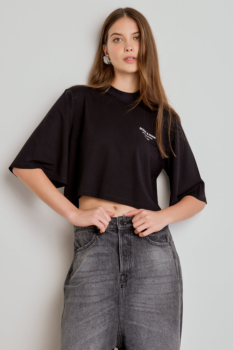 T-SHIRT FEMININA CROPPED DESERT&DENIM