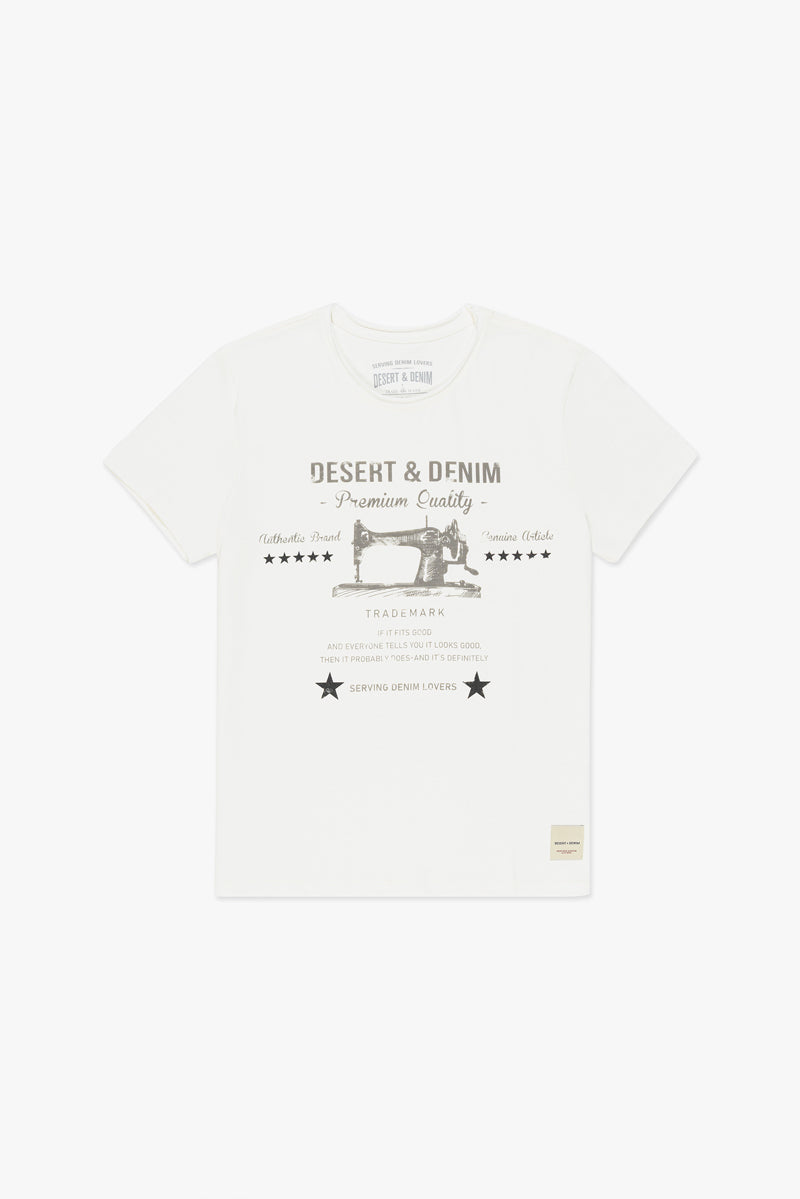 CAMISETA MASCULINA D&D MÁQUINA - OFF WHITE