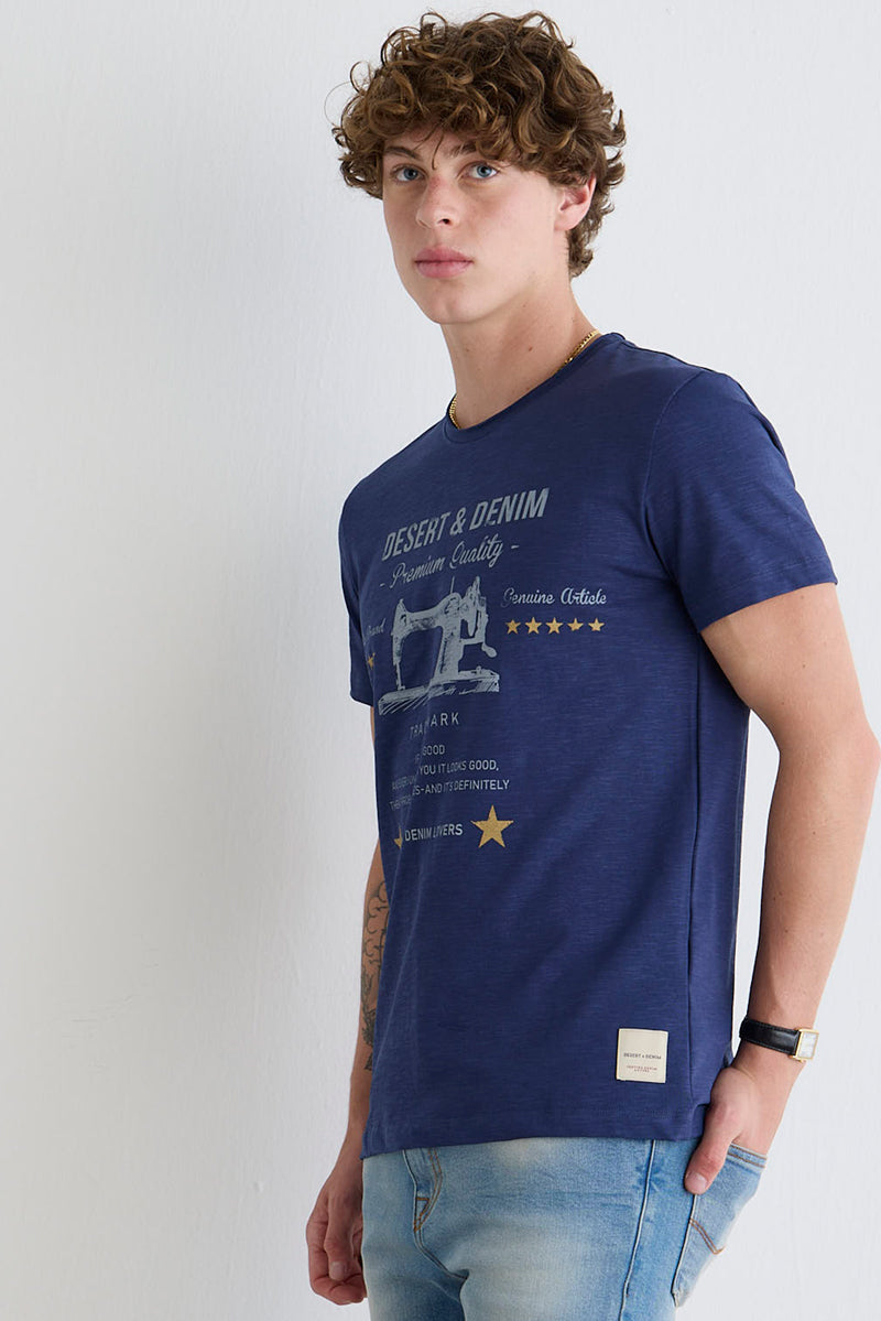 CAMISETA D&D MÁQUINA MASC - MARINHO