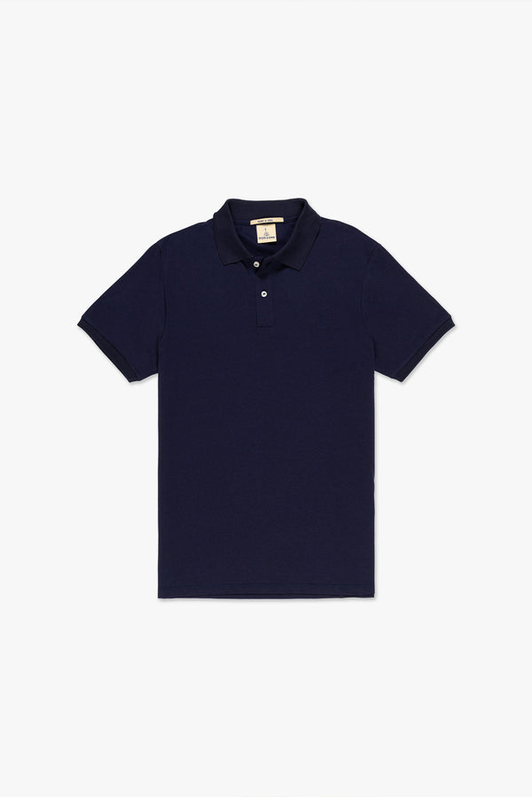 CAMISETA POLO COLOR MASC - AZUL DARK