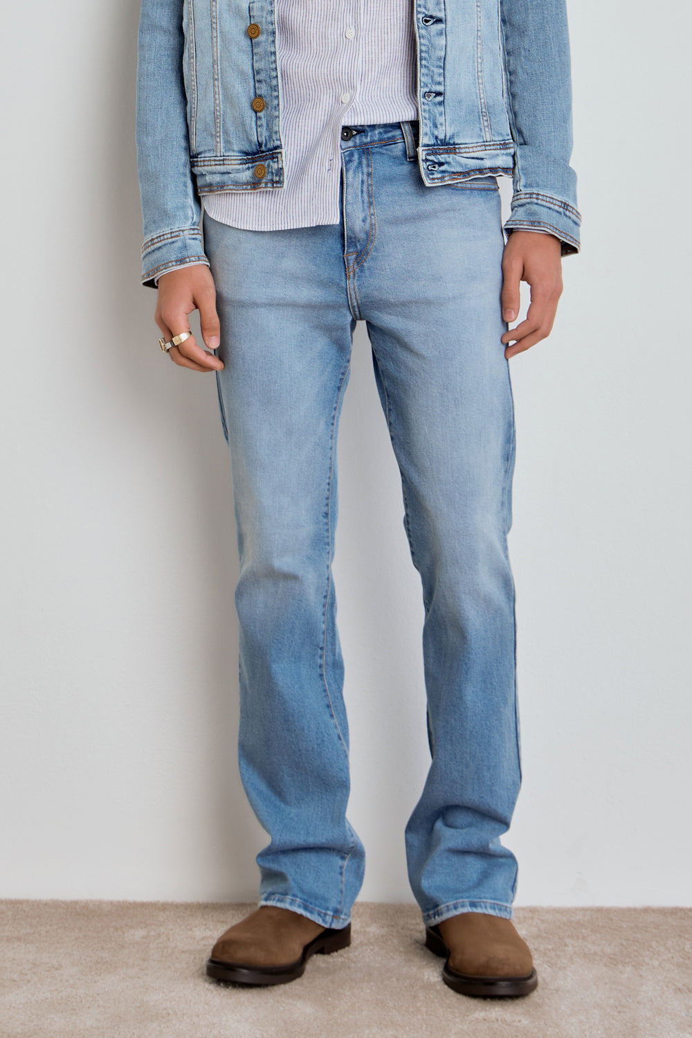 CALÇA LOGAN MASCULINA BOOTCUT JEANS MÉDIO CLARO