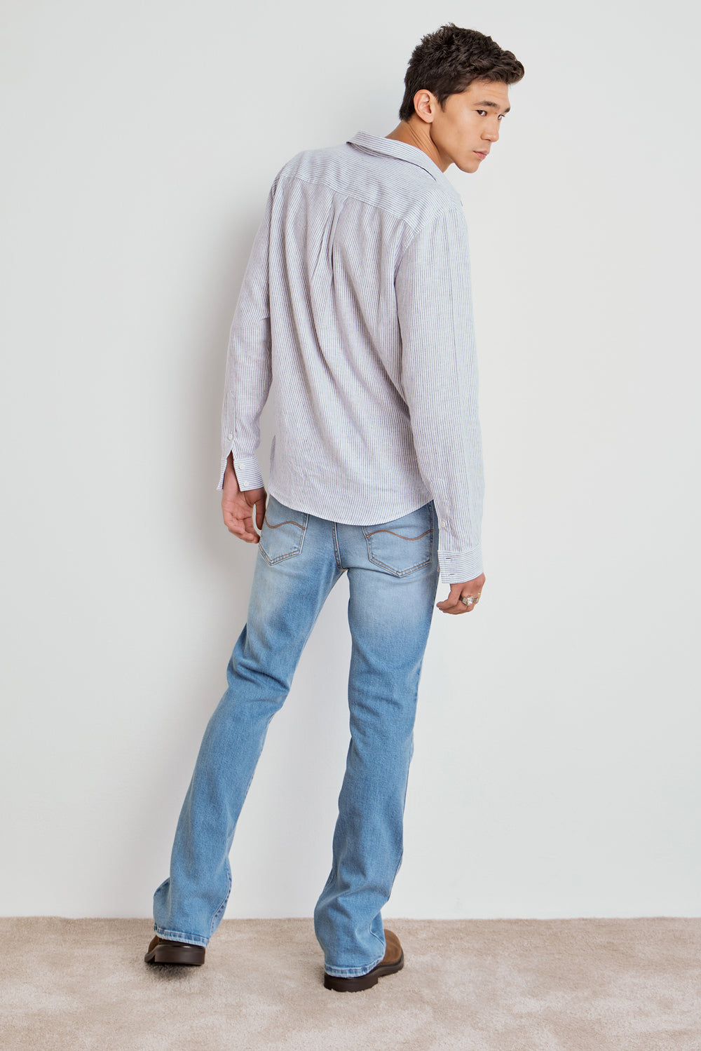 CALÇA LOGAN MASCULINA BOOTCUT JEANS MÉDIO CLARO