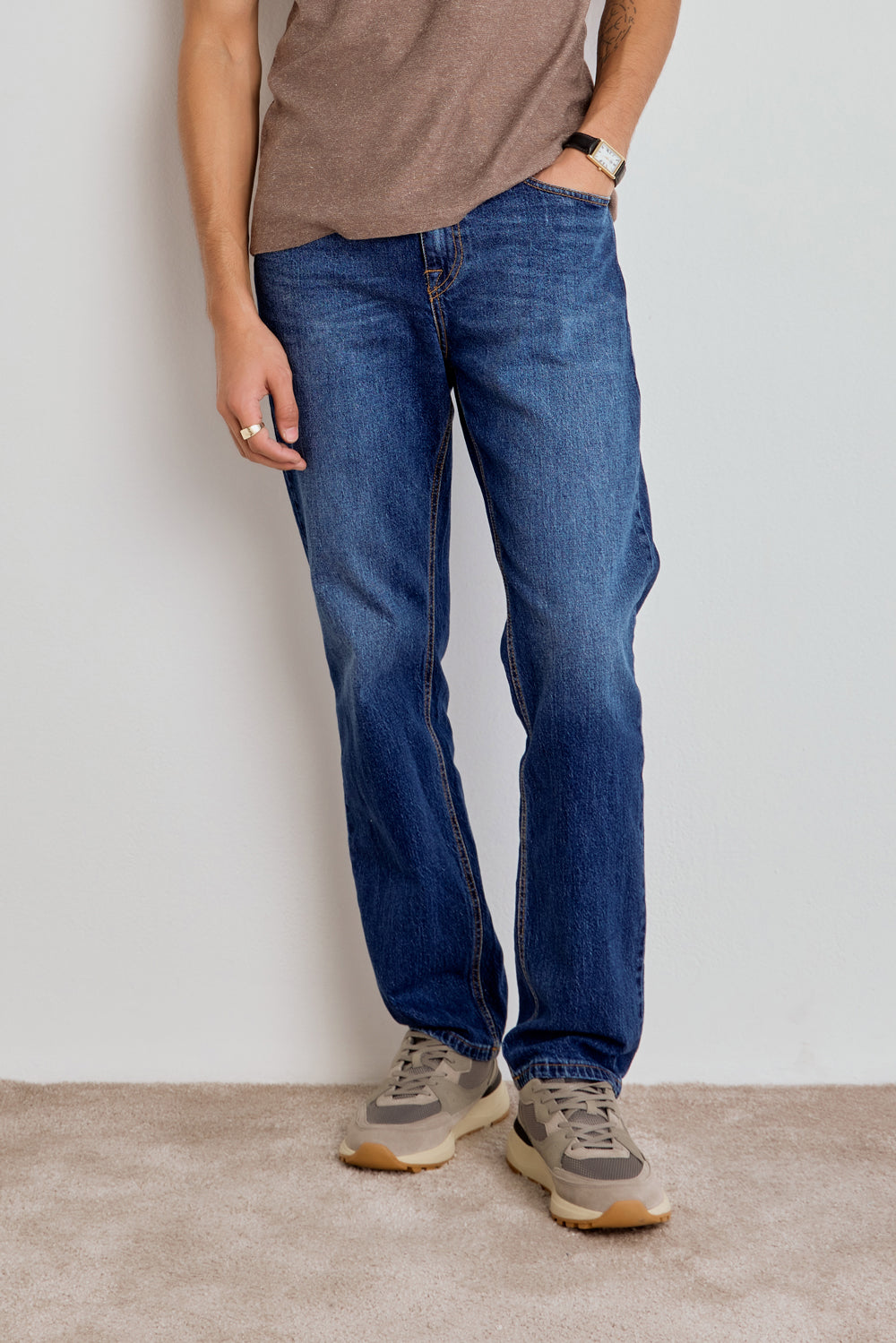 CALÇA JAKE MASCULINA STRAIGHT JEANS ESCURO – Desert Denim