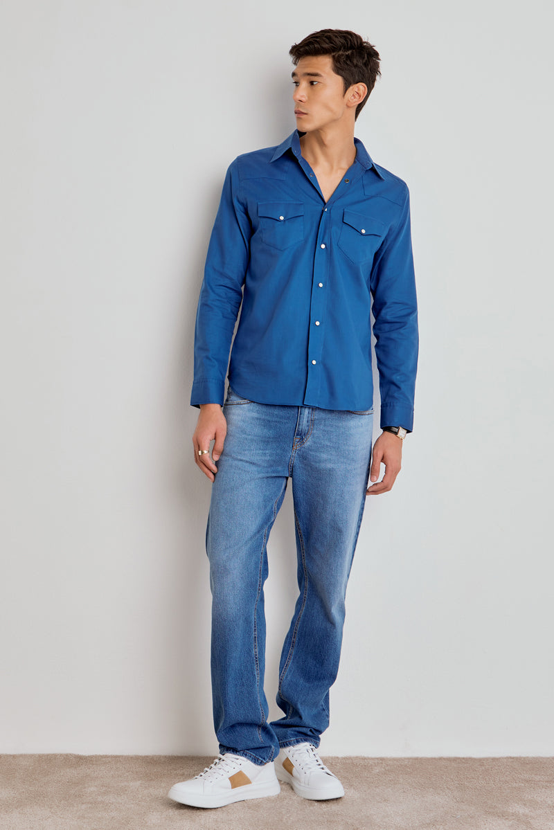CALÇA JAKE MASCULINA STRAIGHT JEANS MÉDIO ESCURO