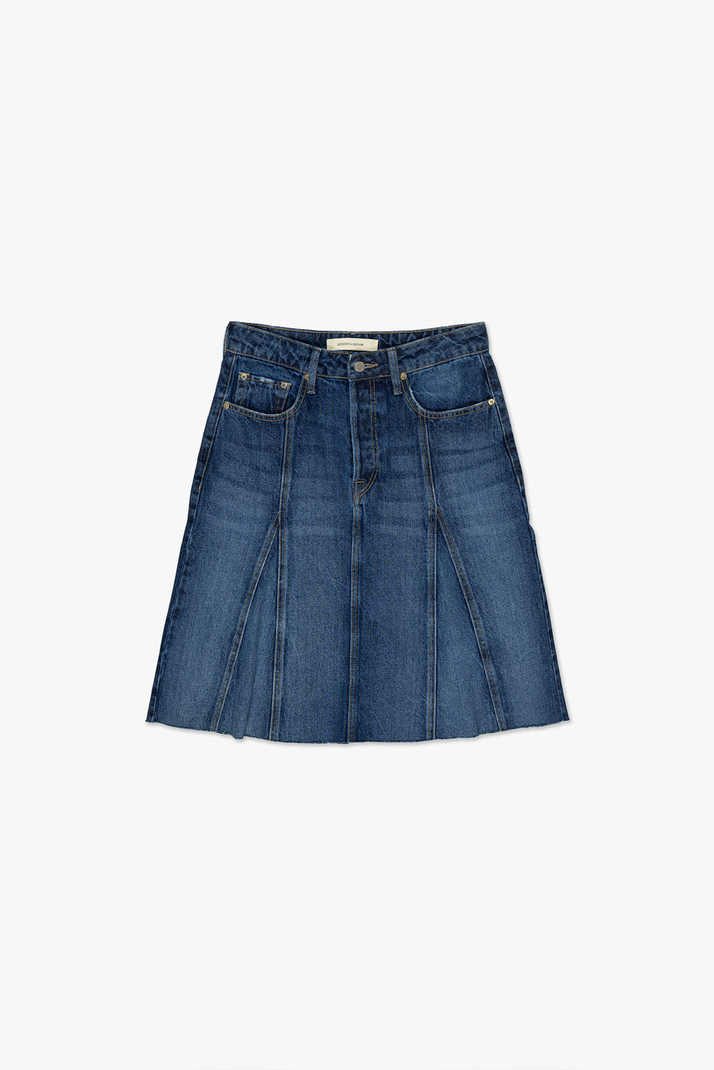 SAIA FEMININA NESGAS BARRA FIO JEANS ESCURO