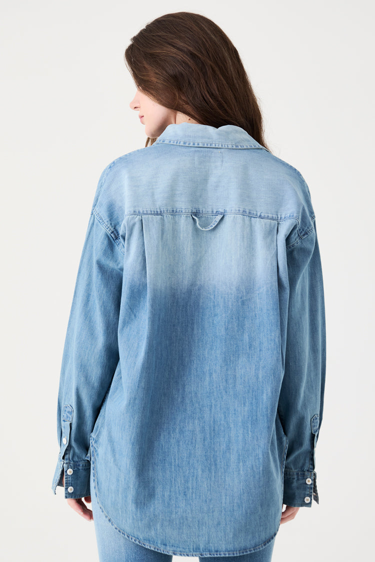 CAMISA FEMININA JEANS DIRTY RELAXED