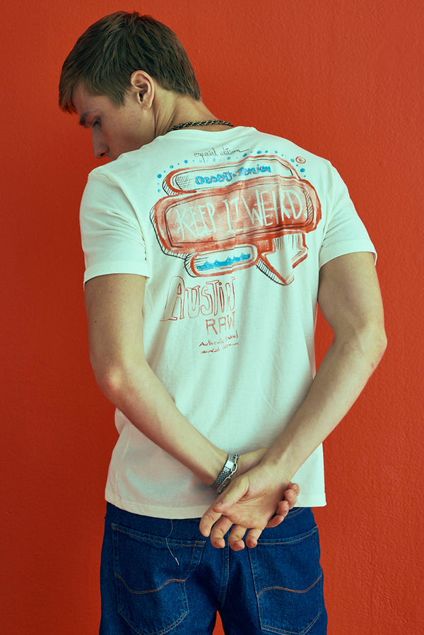 CAMISETA MASCULINA KEEP IT WEIRD