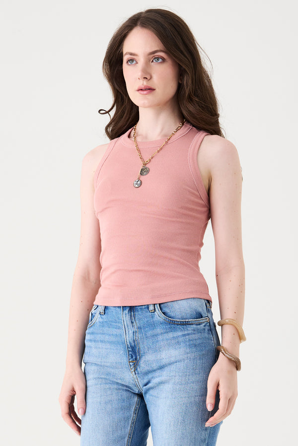 REGATA FEMININA BÁSICA CANELADA - ROSA BLUSH