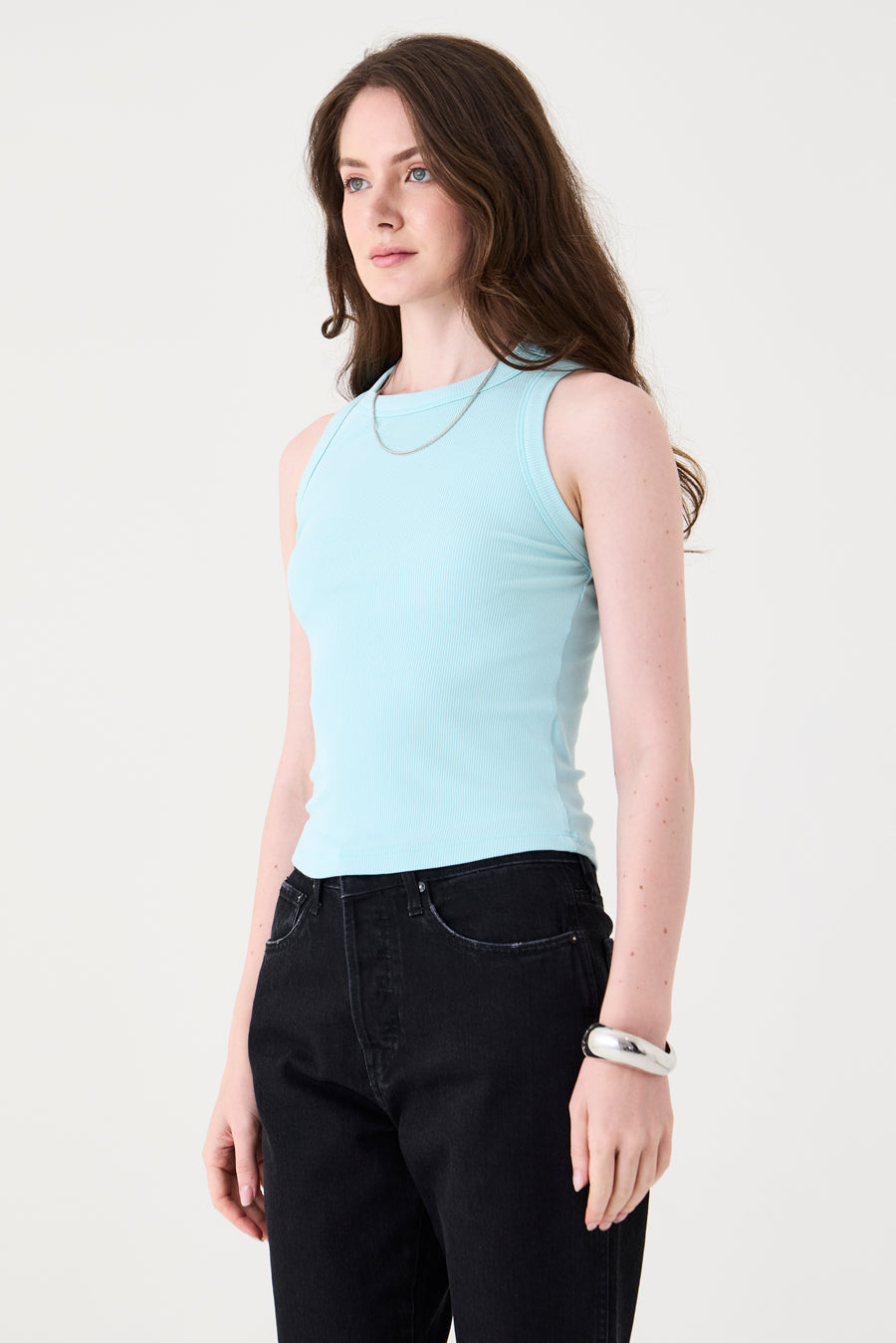 REGATA FEMININA BARRA ARREDONDADA RIBANA - AZUL PISCINA