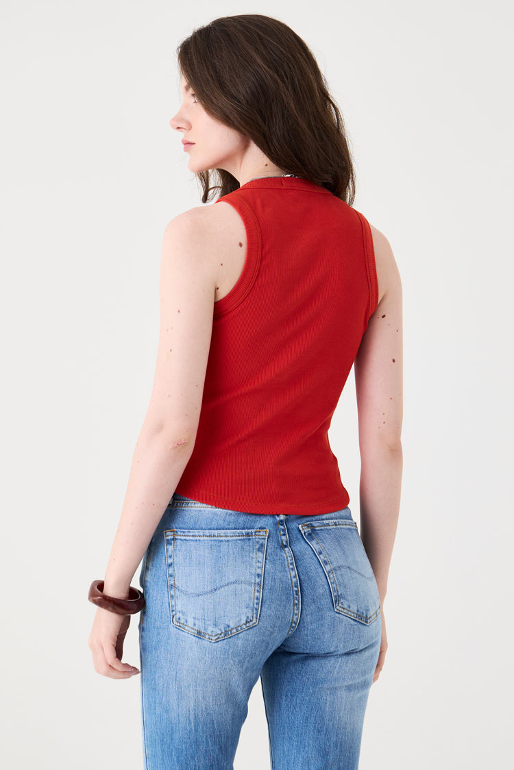 REGATA FEMININA BARRA ARREDONDADA RIBANA - VERMELHO