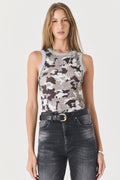 REGATA FEMININA BARRA ARREDONDADA RIBANA - GREY CAMOUFLAGE