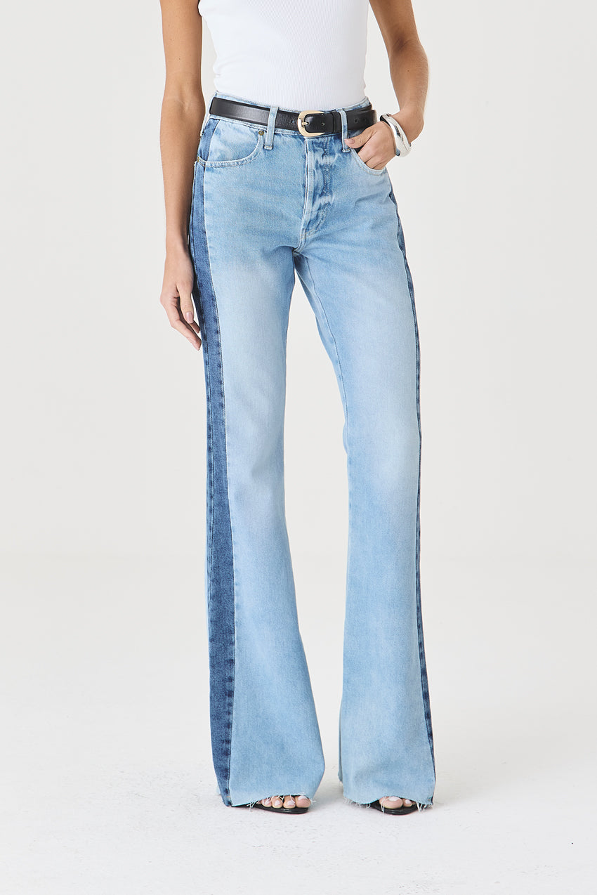 CALÇA ELIS FEMININA BOOTCUT PATCH JEANS CLARO