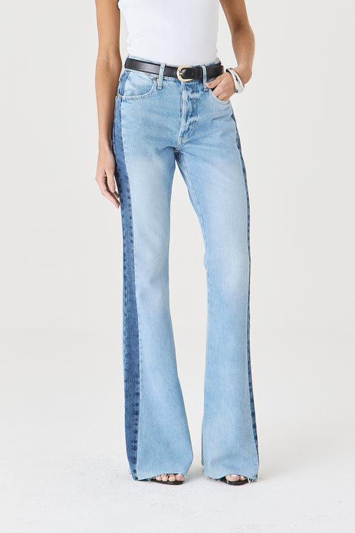 CALÇA ELIS FEMININA BOOTCUT PATCH JEANS CLARO