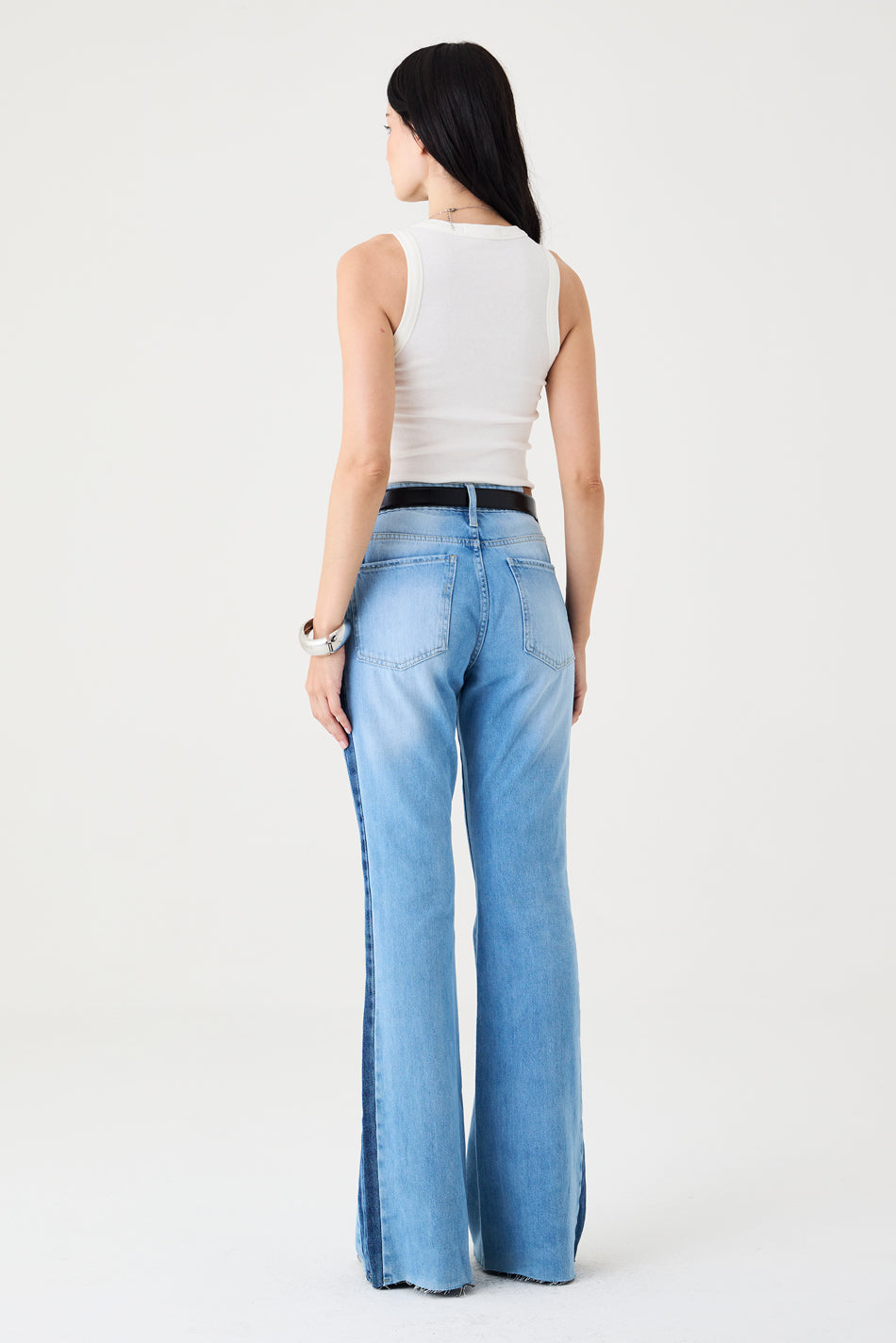 CALÇA ELIS FEMININA BOOTCUT PATCH JEANS CLARO