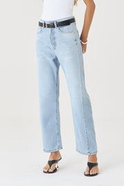 CALÇA MONICA FEMININA BARREL SLIM JEANS MÉDIO