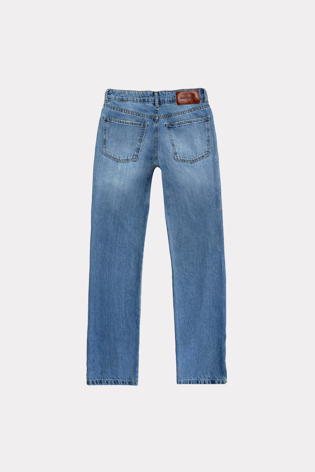 CALÇA CLAU FEMININA STRAIGHT FENDA JEANS MÉDIO