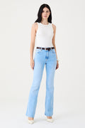 CALÇA LARISSA FEMININA BOOTCUT JEANS CLARO