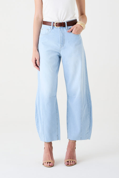 CALÇA MARIA FEMININA BARREL JEANS CLARO