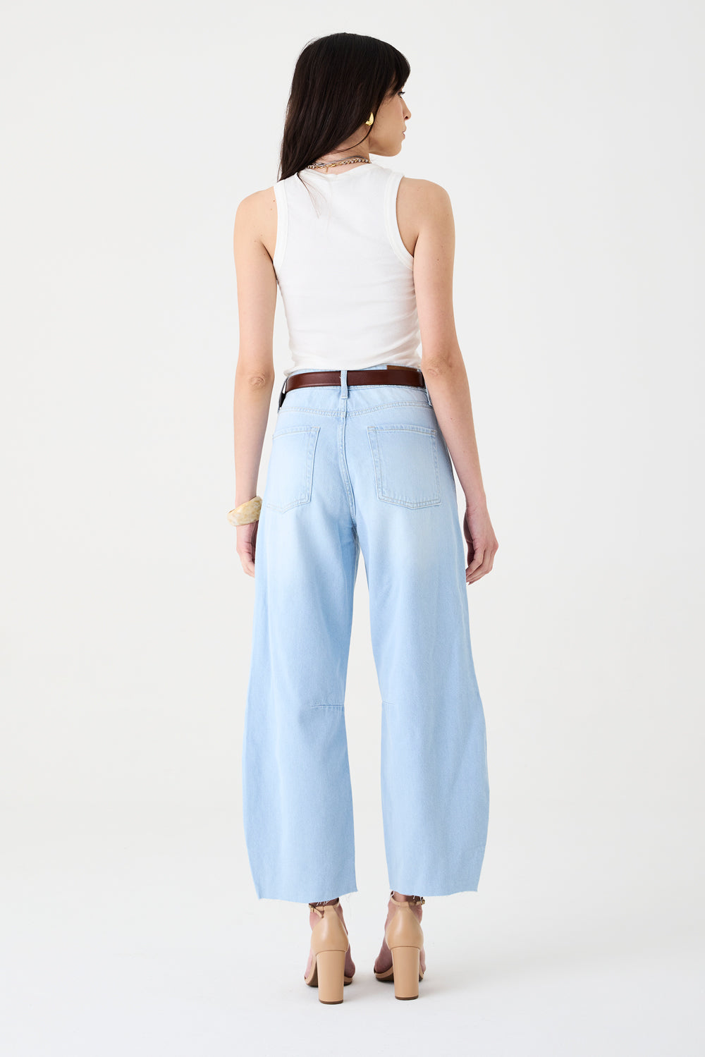 CALÇA MARIA FEMININA BARREL JEANS CLARO