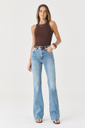 CALÇA LARISSA FEMININA BOOTCUT RISCO JEANS MÉDIO