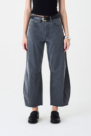 CALÇA MARIA FEMININA BARREL SARJA GRAFITE