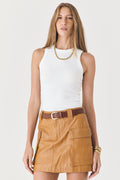 REGATA FEMININA BARRA ARREDONDADA RIBANA - OFF WHITE