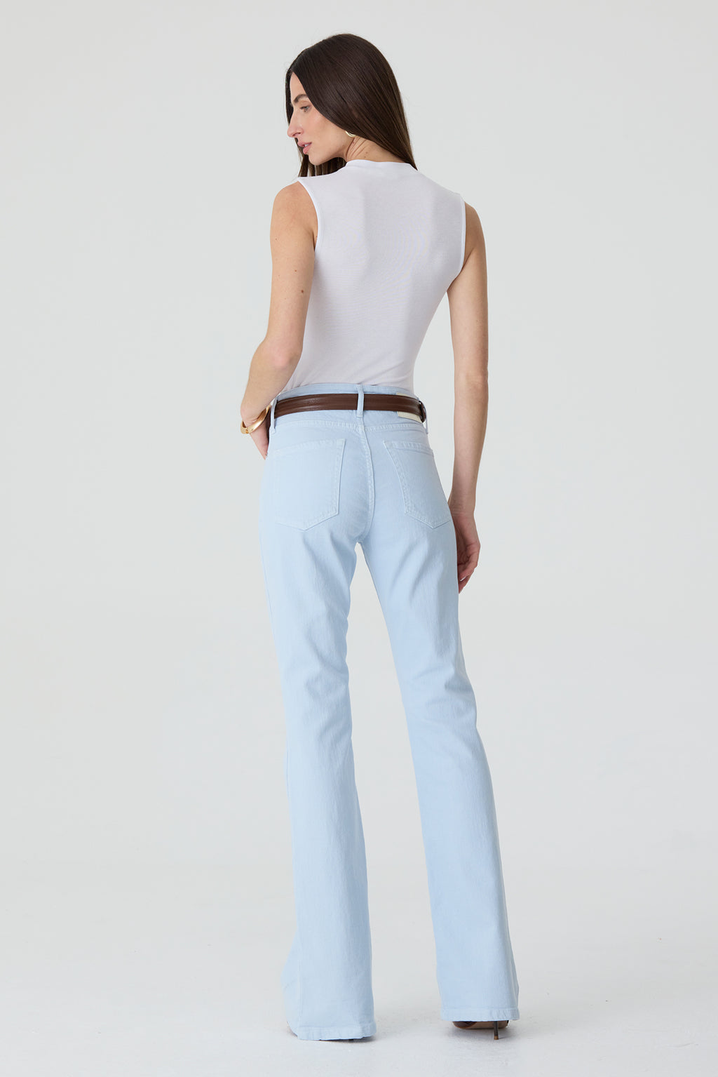 CALÇA LARISSA FEMININA BOOTCUT SARJA AZUL CLARO