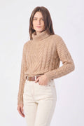 TRICOT FEMININO MULET MANGA LONGA - AREIA