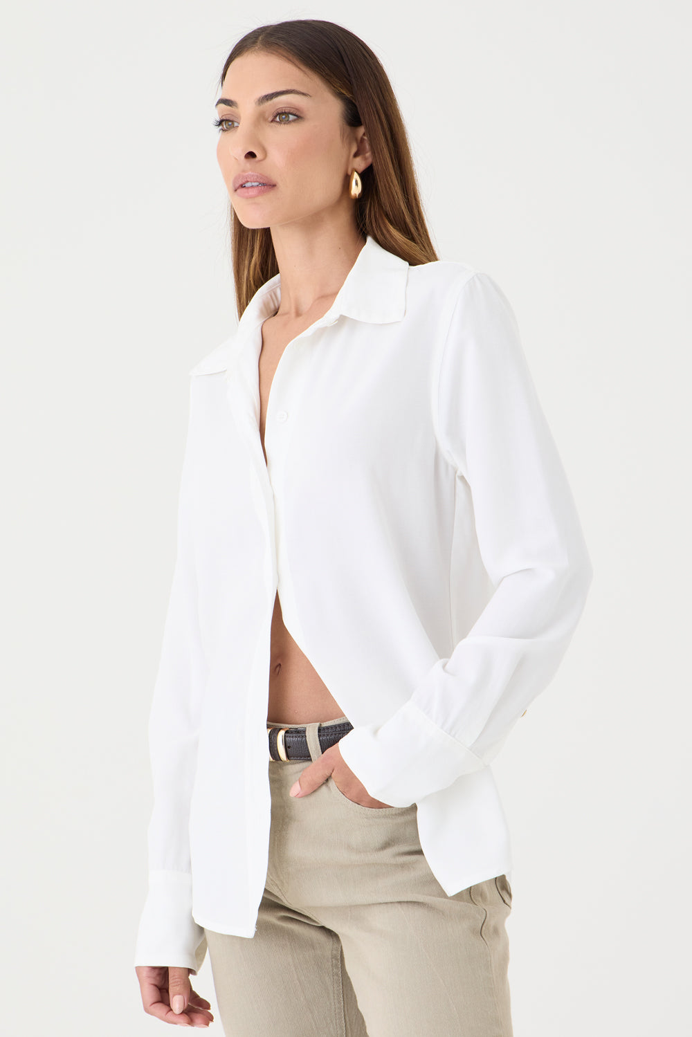 CAMISA FEMININA SLIM LUGO OFF WHITE
