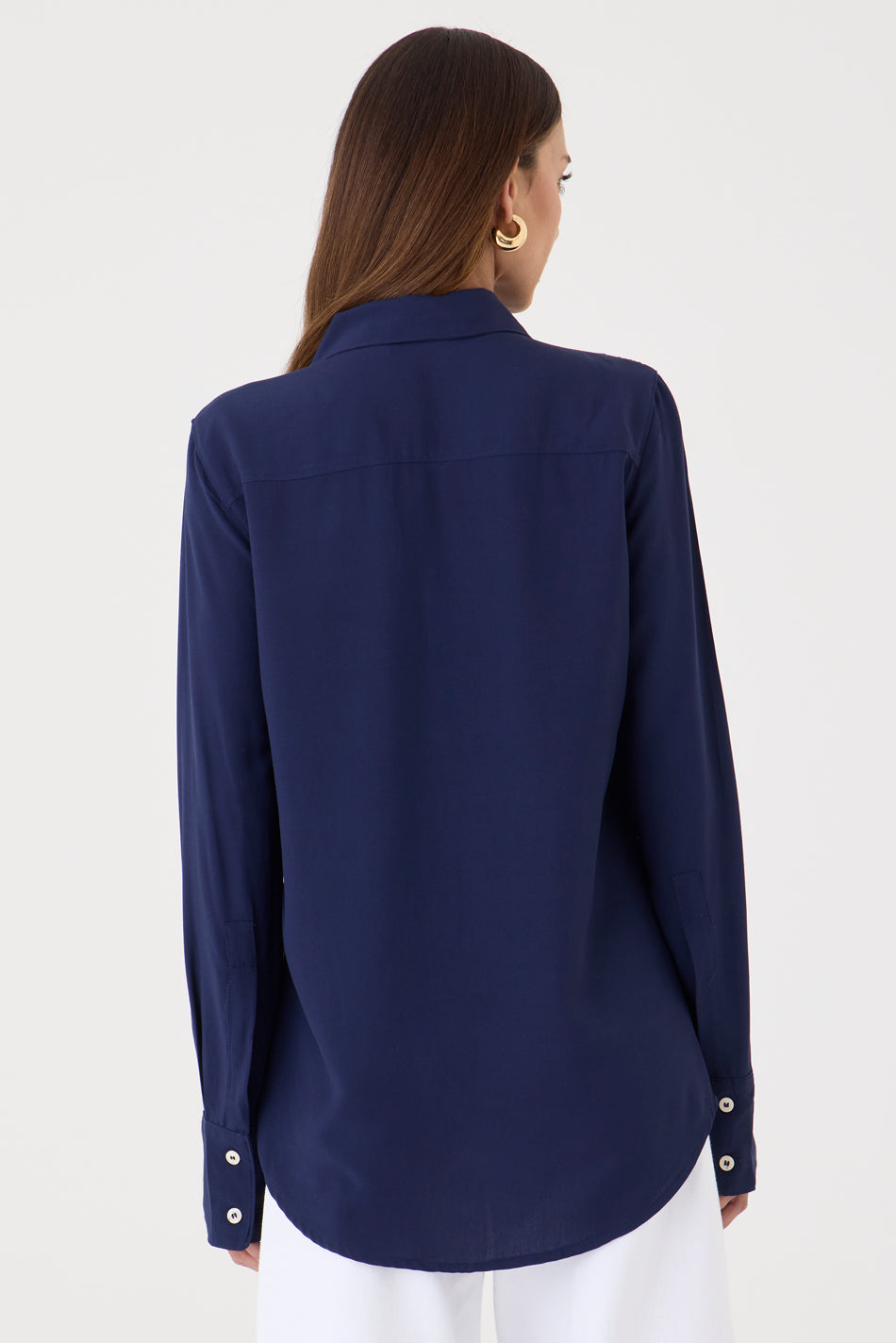 CAMISA FEMININA  SLIM LUGO AZUL DARK
