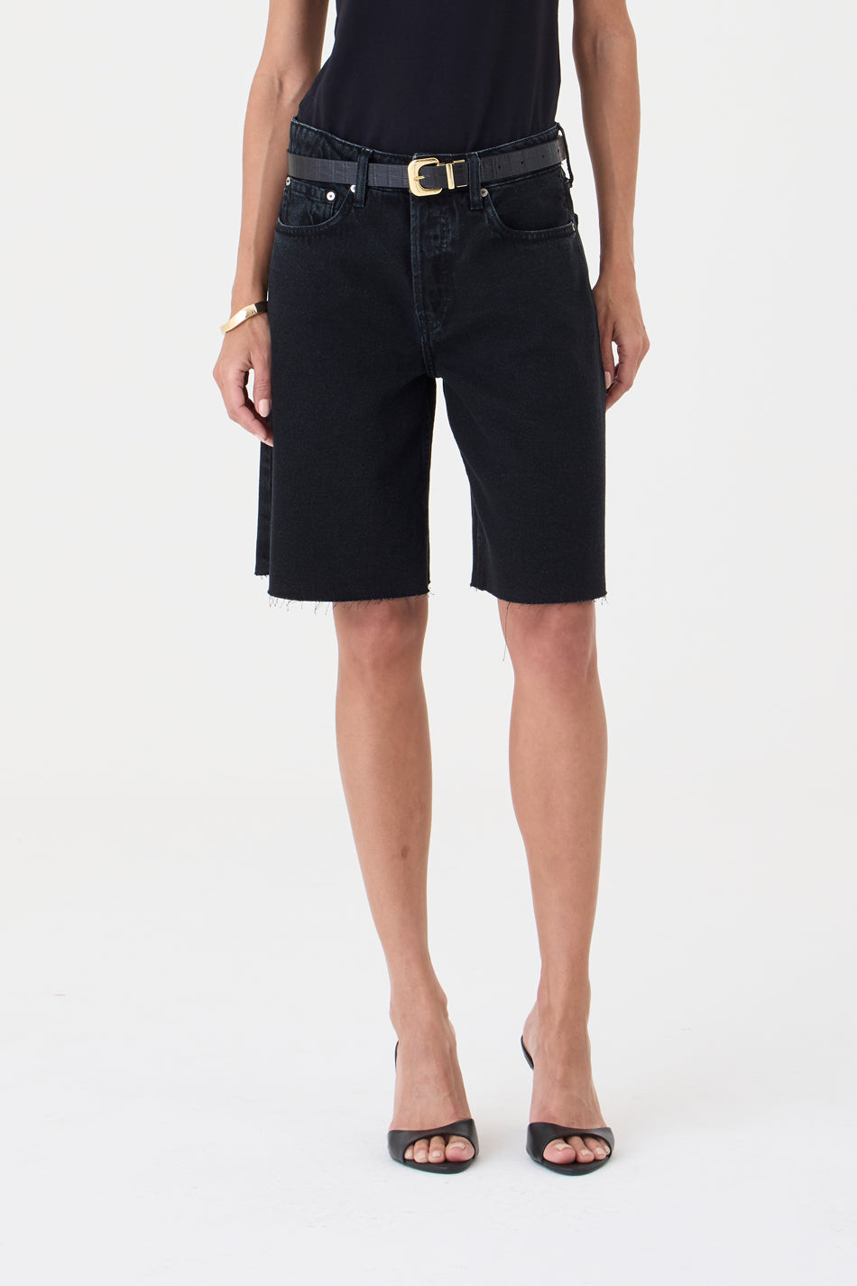 JORTS HELENA FEMININO BARRA A FIO JEANS BLACK