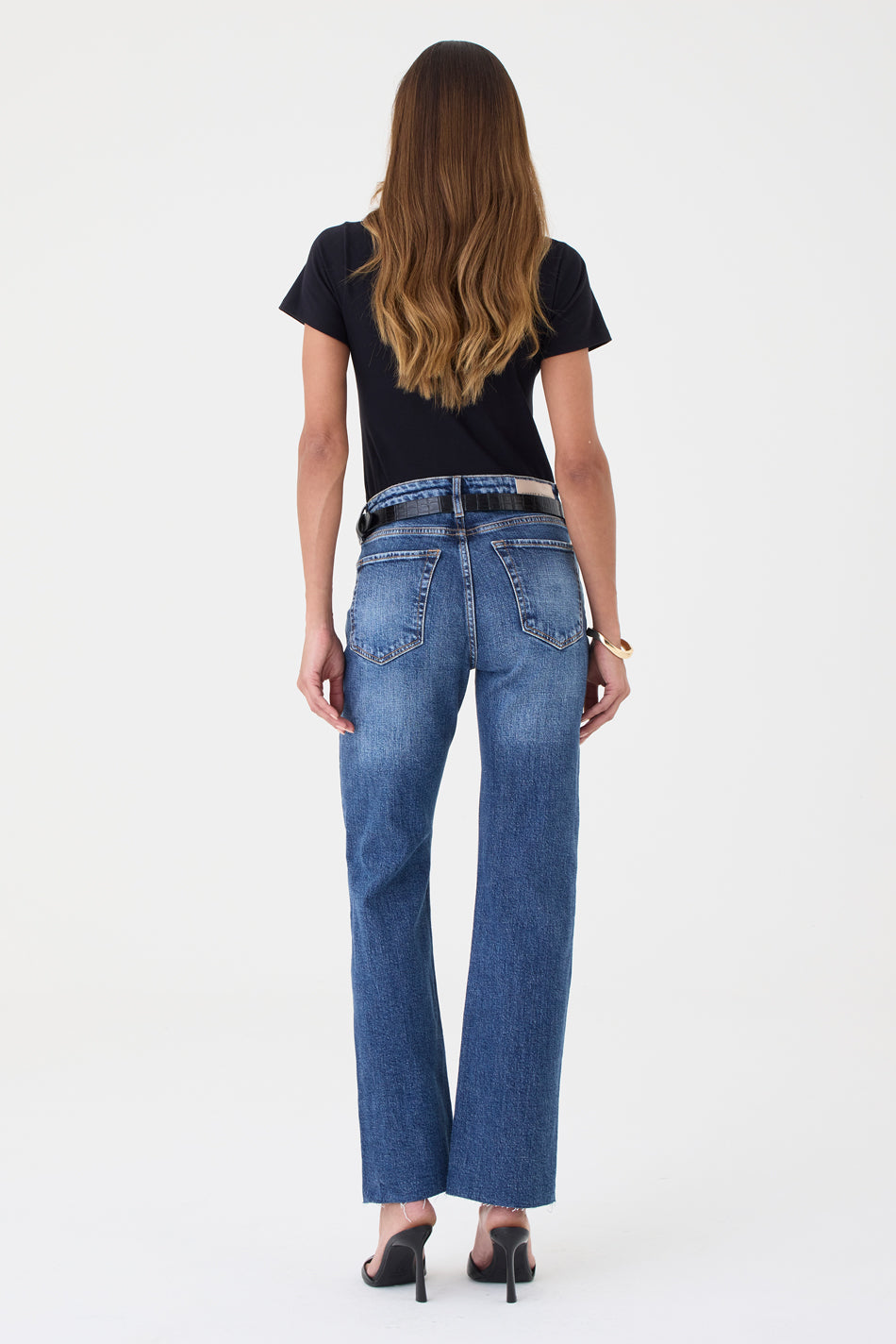 CALÇA MAJU FEMININA SLIM STRAIGHT COM ELASTANO JEANS ESCURO