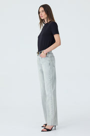 CALÇA DANI FEMININA STRAIGHT BARRA A FIO GRAY
