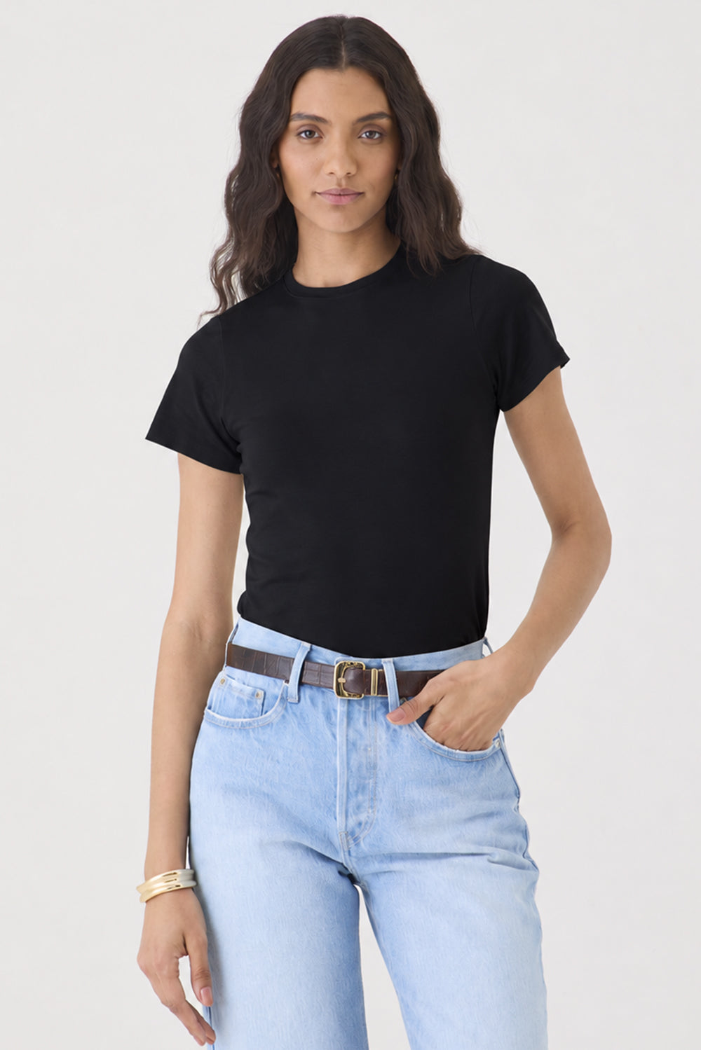T-SHIRT GOLA REDONDA PIMA - PRETA