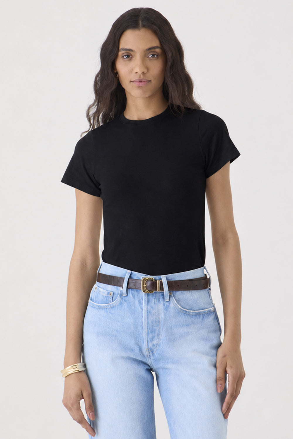 T-SHIRT GOLA REDONDA PIMA - PRETA