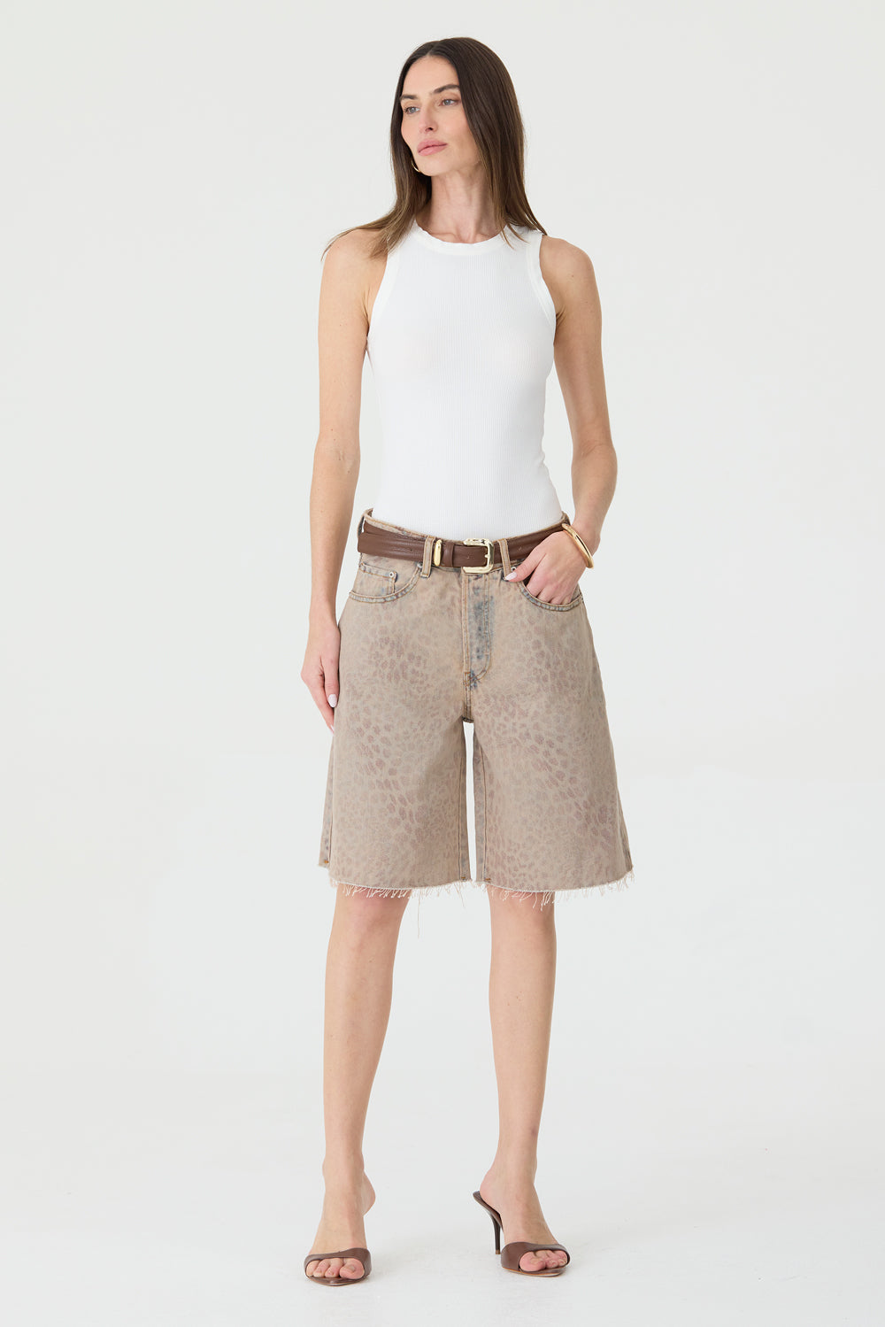 JORTS HELENA FEMININO BARRA A FIO ANIMAL PRINT