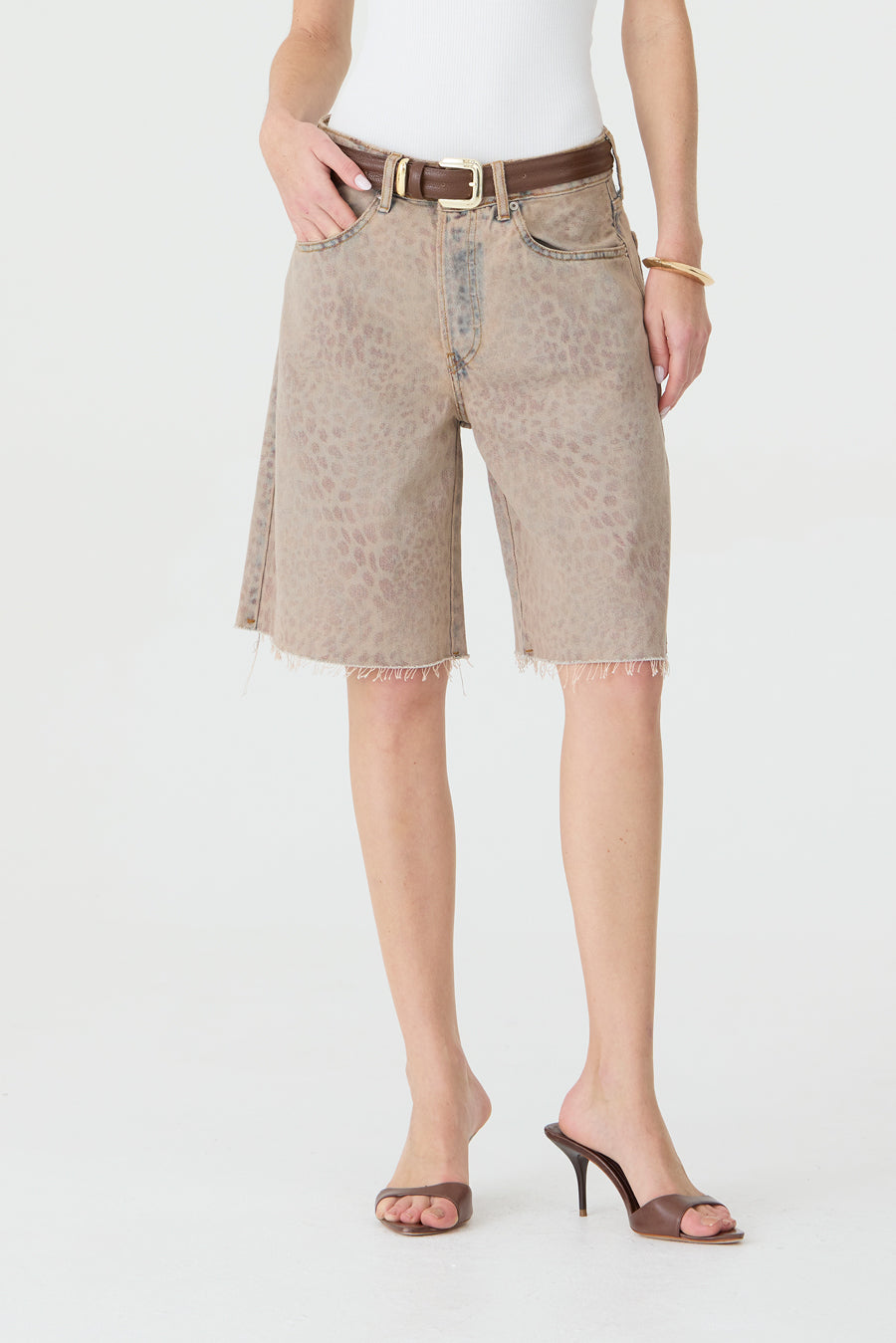 JORTS HELENA FEMININO BARRA A FIO ANIMAL PRINT