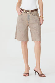JORTS HELENA FEMININO BARRA A FIO ANIMAL PRINT