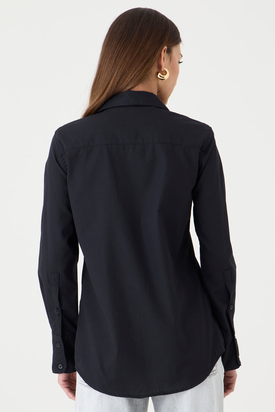 CAMISA FEMININA TRICOLINE SLIM PRETA