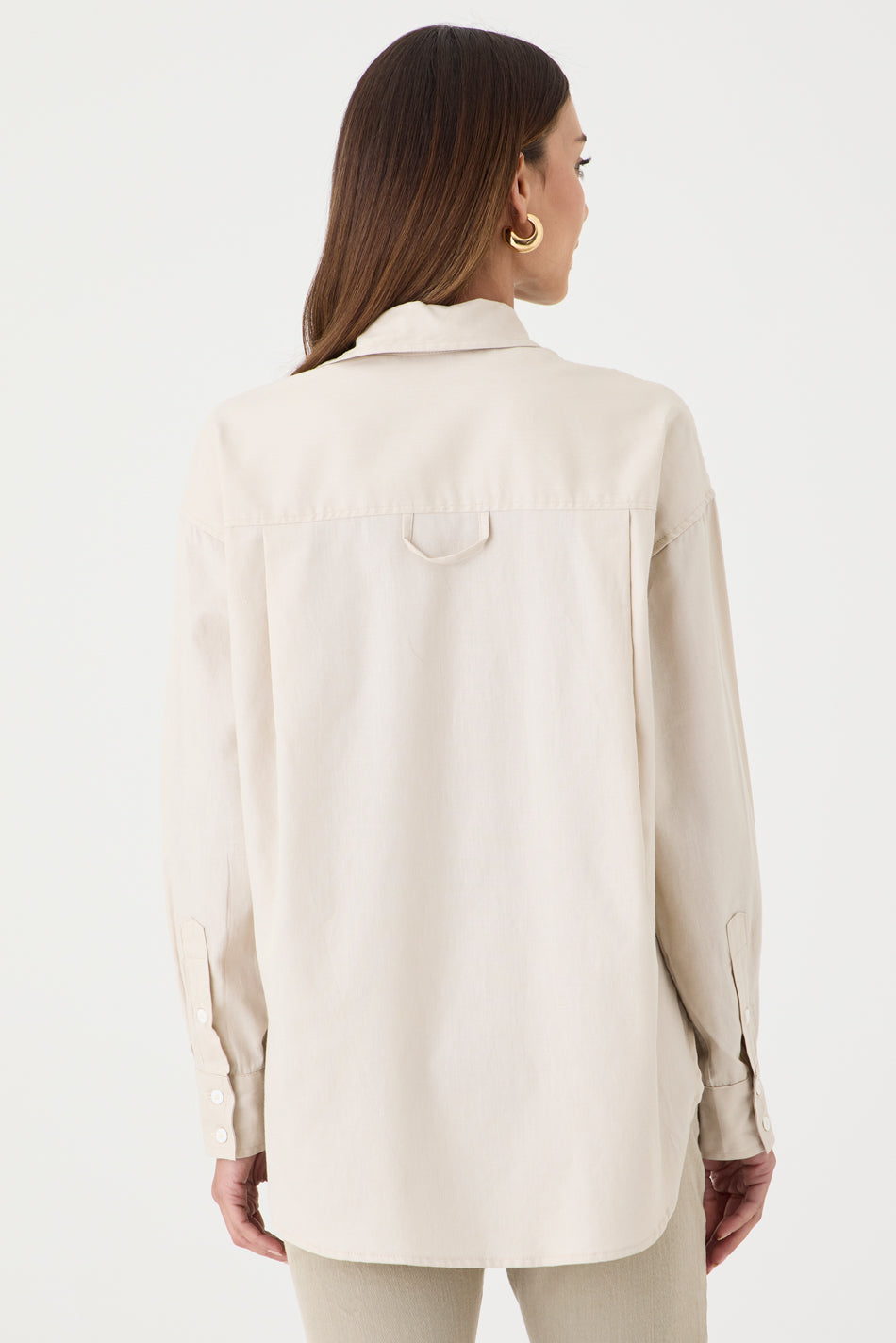 CAMISA FEMININA RELAXED LIDEL AREIA