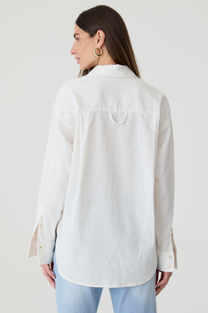 CAMISA FEMININA RELAXED LINOX OFF-WHITE
